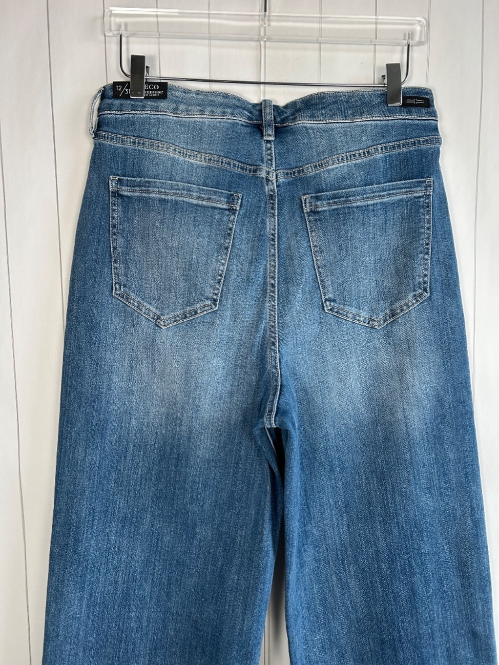 Liverpool size 12/31 Stride high rise crop wide leg jeans blue medium wash NEW - Picture 5 of 10